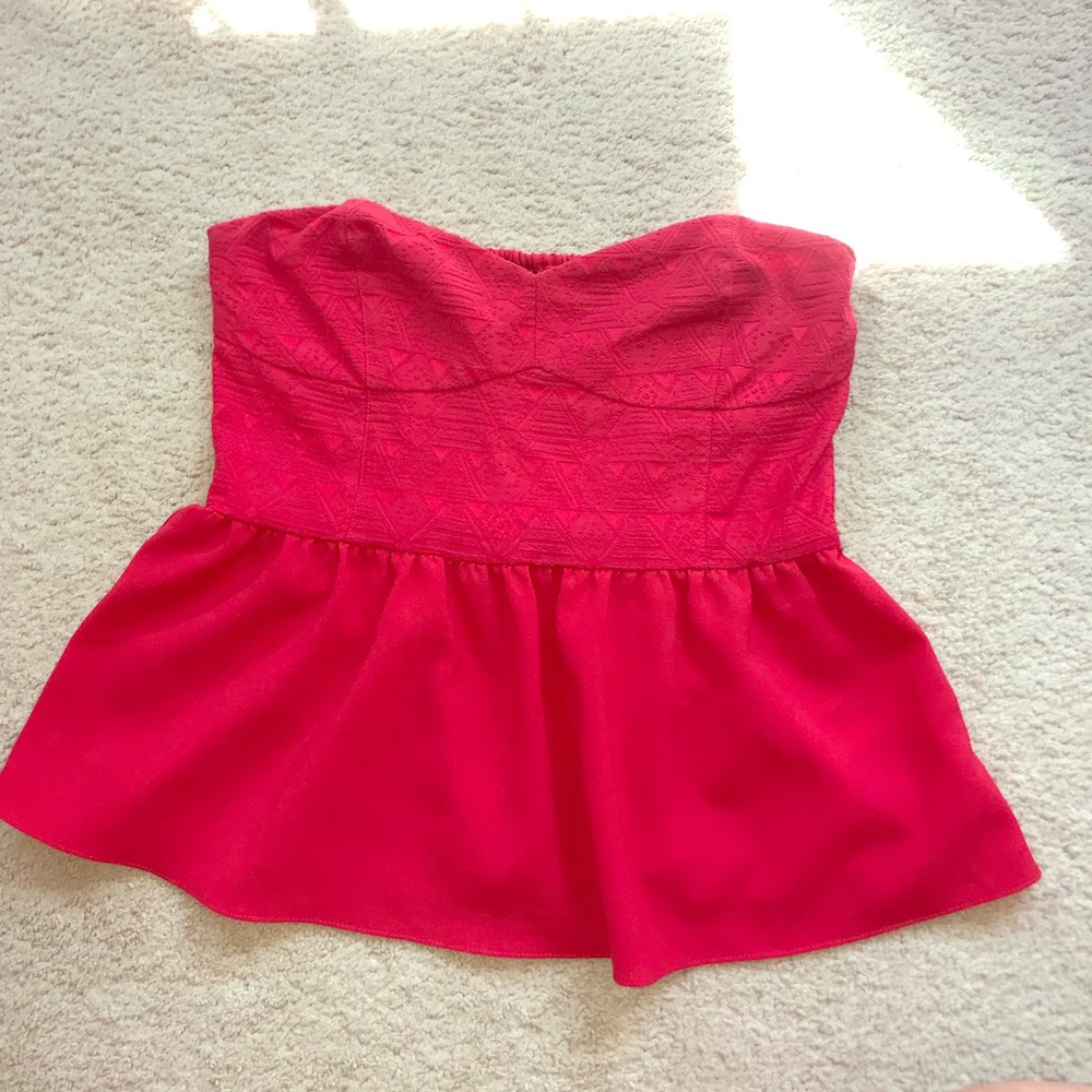 Red H&M tube top